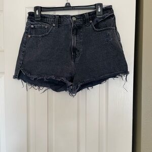 Abercrombie & Fitch The Mom Short Black Jean Shorts